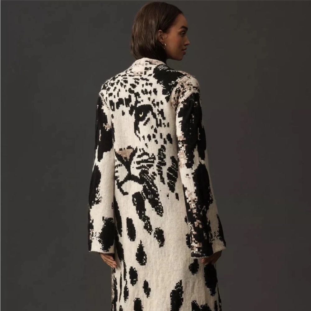 Pilcro Leopard Print Sweater Duster